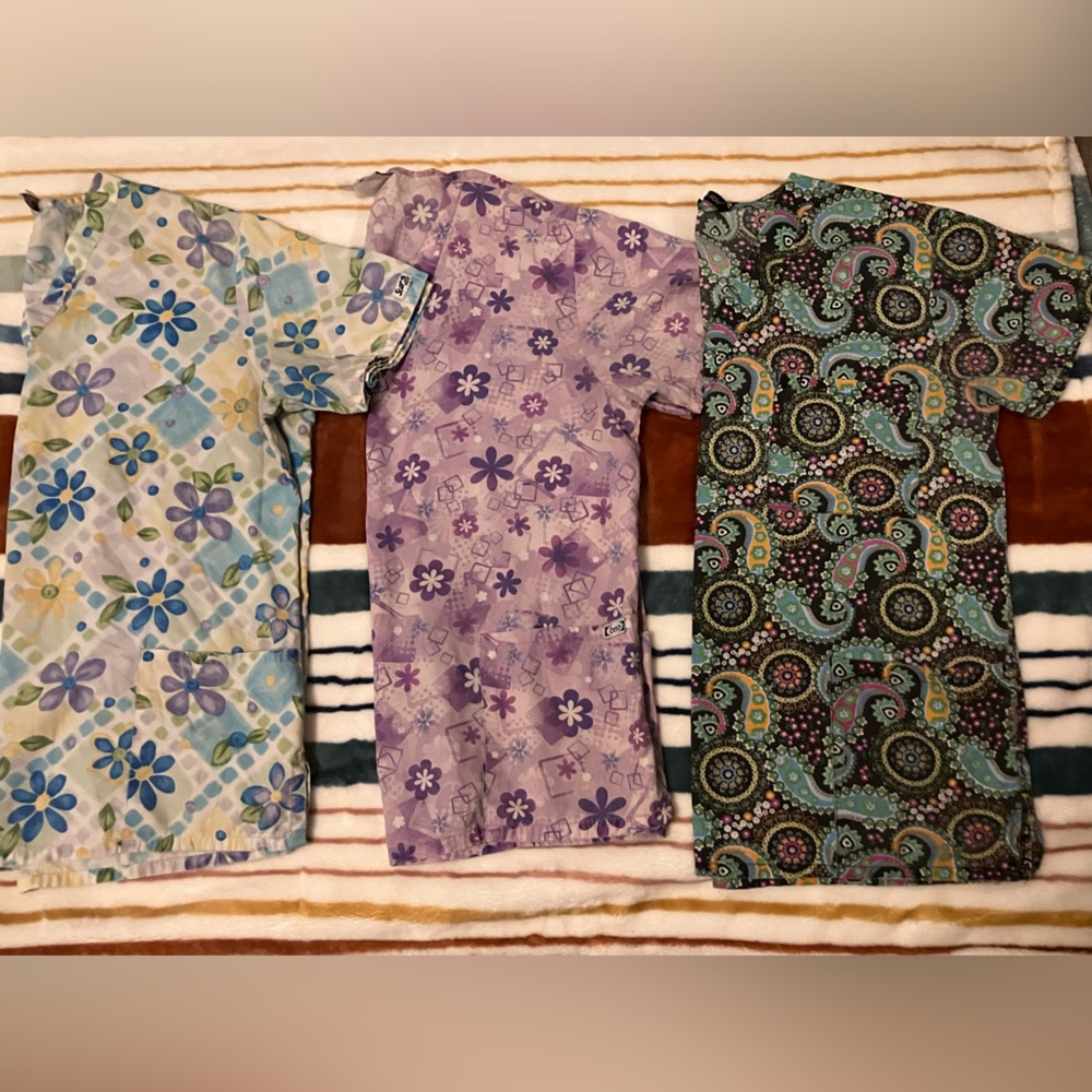 Scrub tops size large